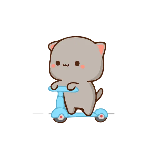🛴 Стикер «Cute cat» для Telegram