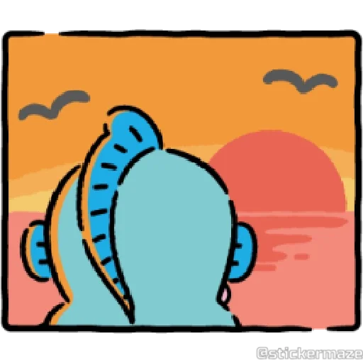 🌇 Стикер «HANGYODON» для Telegram