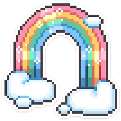 🌈 Стикер «Долго и счастливо» для Telegram