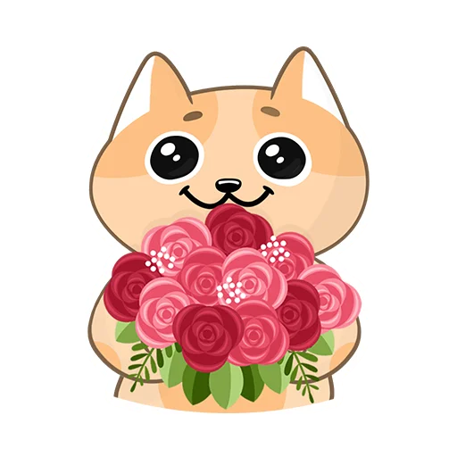 💐 Стикер «Happy Сat» для Telegram