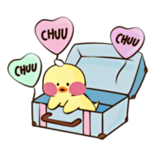 🐥 Стикер «Happy Fanfanduck + fanfanchuu (FULL) [ENG]» для Telegram