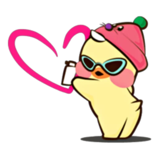 🐥 Стикер «Happy Fanfanduck + fanfanchuu (FULL) [ENG]» для Telegram