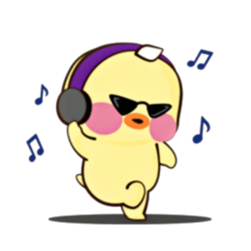 🐥 Стикер «Happy Fanfanduck + fanfanchuu (FULL) [ENG]» для Telegram