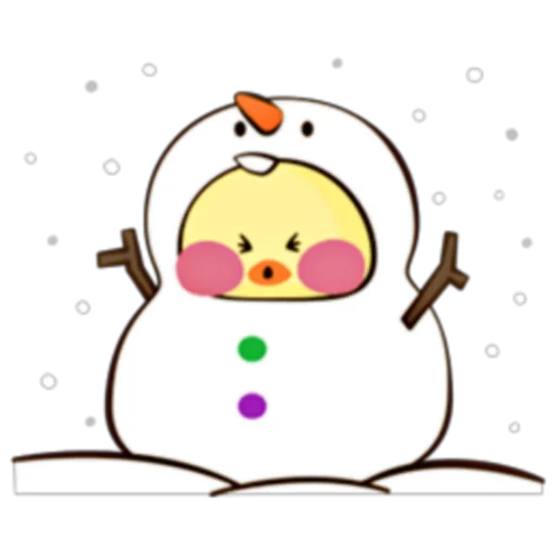🐥 Стикер «Happy Fanfanduck + fanfanchuu (FULL) [ENG]» для Telegram