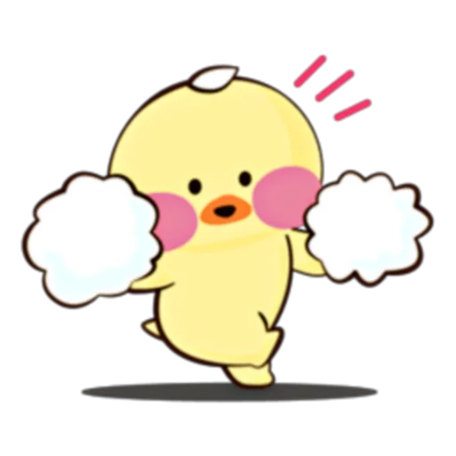 🐥 Стикер «Happy Fanfanduck + fanfanchuu (FULL) [ENG]» для Telegram