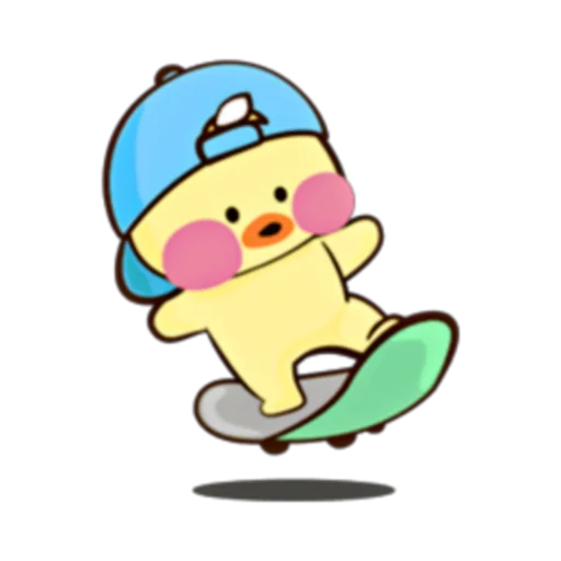 🐥 Стикер «Happy Fanfanduck + fanfanchuu (FULL) [ENG]» для Telegram
