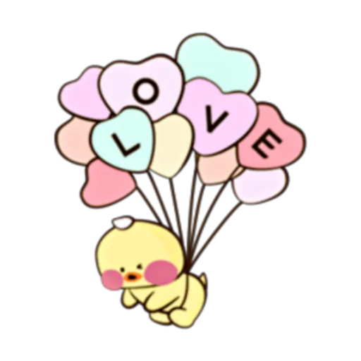 🐥 Стикер «Happy Fanfanduck + fanfanchuu (FULL) [ENG]» для Telegram