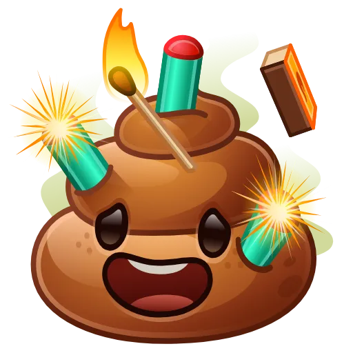 💩 Эмодзи «Happy Brownie Больше в тгк» для Telegram