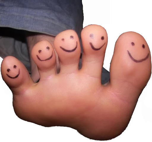 😊 Стикер «Happy feet» для Telegram