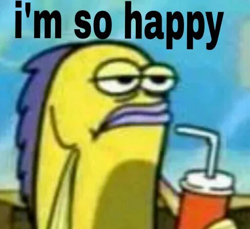 😶 Стикер «Happy Fish» для Telegram
