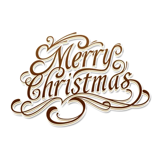 ❄ Стикер «Happy Merry Christmas» для Telegram
