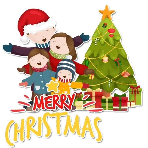 ⛄ Стикер «Happy Merry Christmas» для Telegram