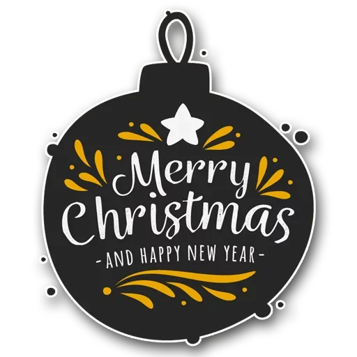 ⛄ Стикер «Happy Merry Christmas» для Telegram