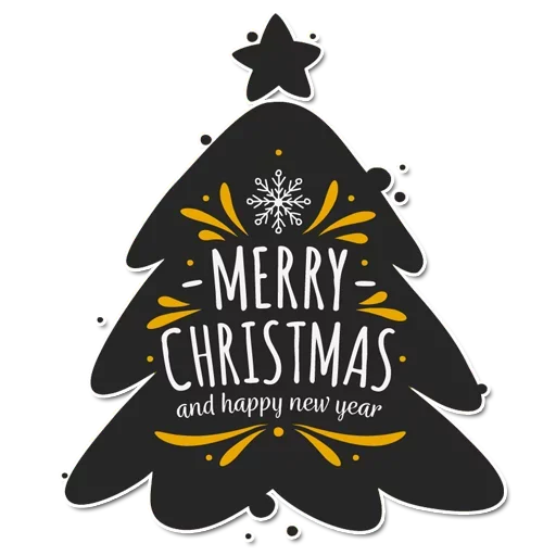 🌲 Стикер «Happy Merry Christmas» для Telegram