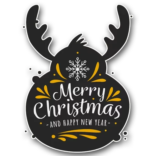 ⛄ Стикер «Happy Merry Christmas» для Telegram