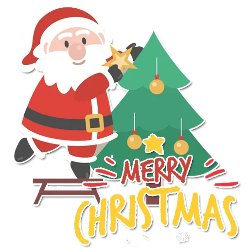 ⛄ Стикер «Happy Merry Christmas» для Telegram
