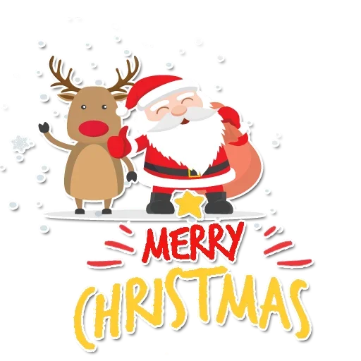 ⛄ Стикер «Happy Merry Christmas» для Telegram