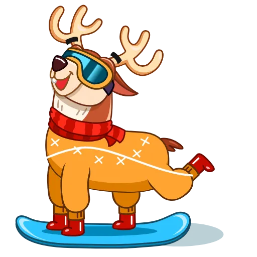 🏂 Стикер «Happy New Deer» для Telegram