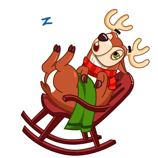 😴 Стикер «Happy New Deer» для Telegram