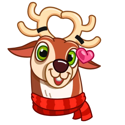 😘 Стикер «Happy New Deer» для Telegram