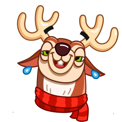 Стикерпак Happy New Deer для Telegram