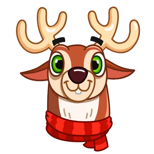 😌 Стикер «Happy New Deer» для Telegram