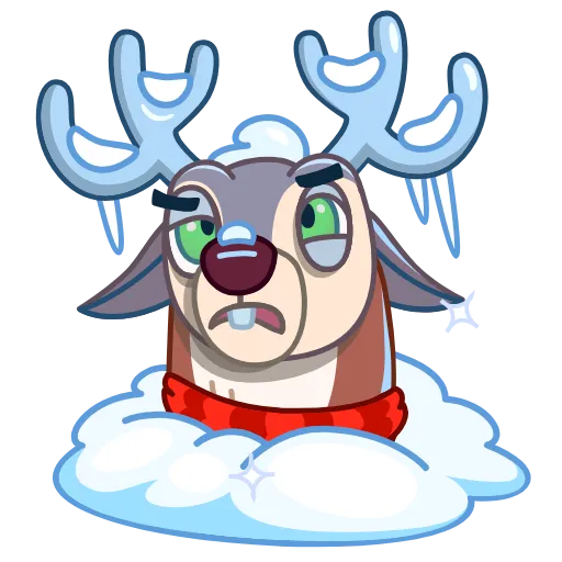 🥶 Стикер «Happy New Deer» для Telegram