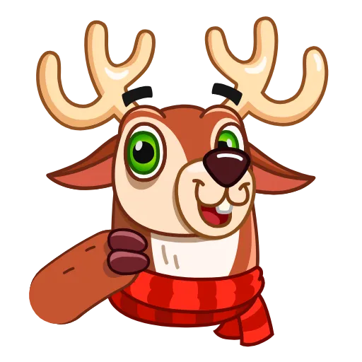 👍 Стикер «Happy New Deer» для Telegram