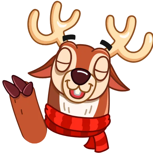 👋 Стикер «Happy New Deer» для Telegram