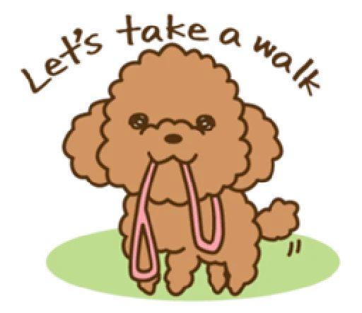 Стикерпак happy poodle для Telegram