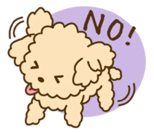 😣 Стикер «happy poodle» для Telegram