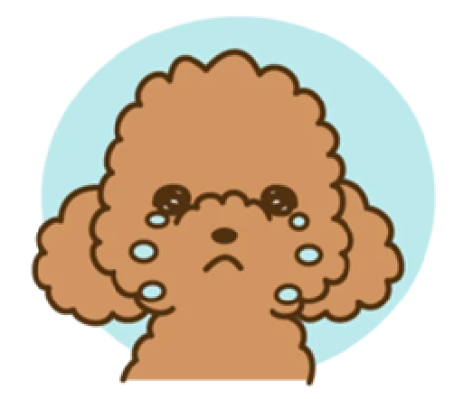 😢 Стикер «happy poodle» для Telegram