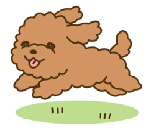 😛 Стикер «happy poodle» для Telegram