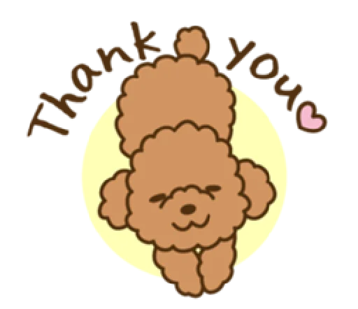 😊 Стикер «happy poodle» для Telegram