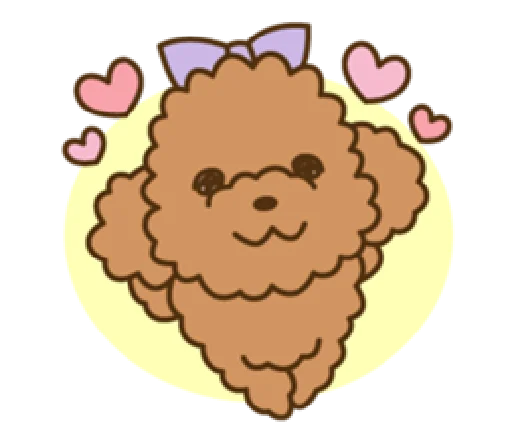 🥰 Стикер «happy poodle» для Telegram