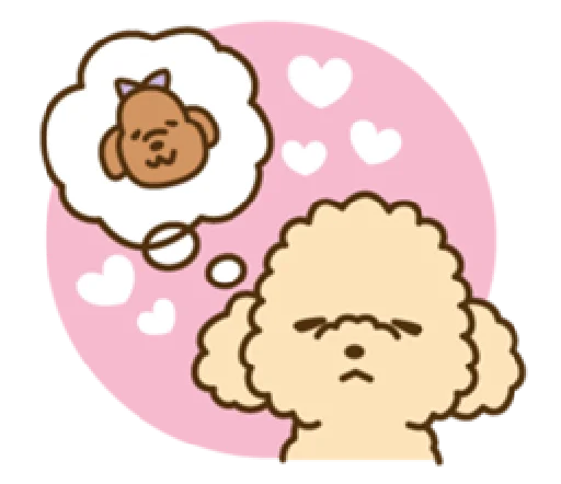 😞 Стикер «happy poodle» для Telegram