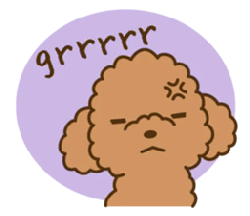 😣 Стикер «happy poodle» для Telegram