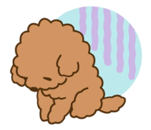 😓 Стикер «happy poodle» для Telegram