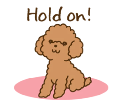 🖐 Стикер «happy poodle» для Telegram
