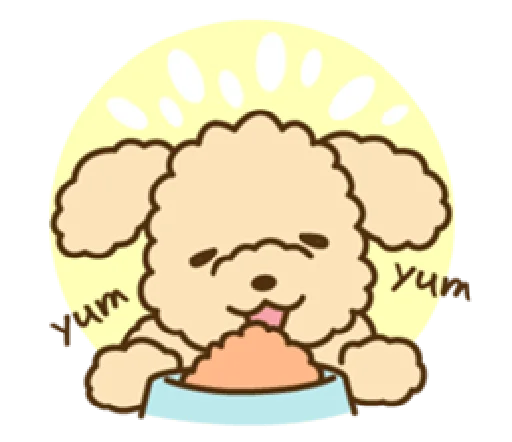 😋 Стикер «happy poodle» для Telegram