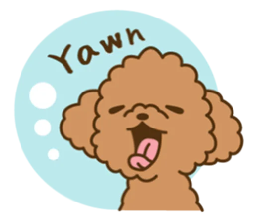 🥱 Стикер «happy poodle» для Telegram