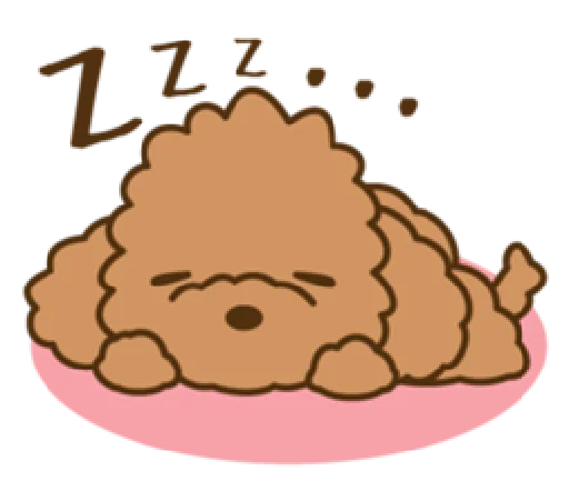 😴 Стикер «happy poodle» для Telegram