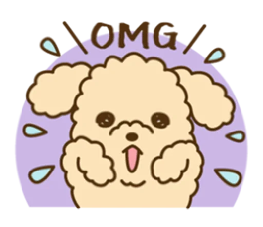 😱 Стикер «happy poodle» для Telegram