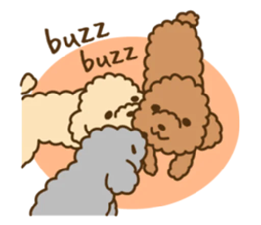 🤫 Стикер «happy poodle» для Telegram