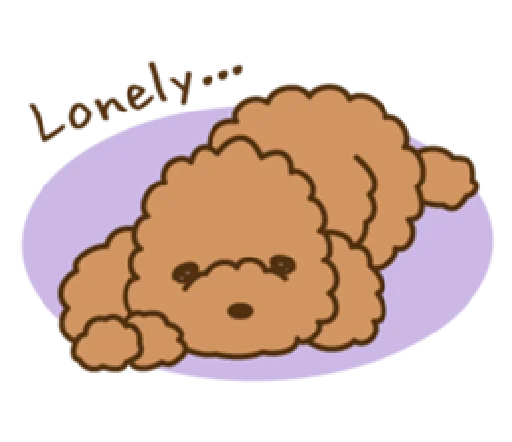 😞 Стикер «happy poodle» для Telegram
