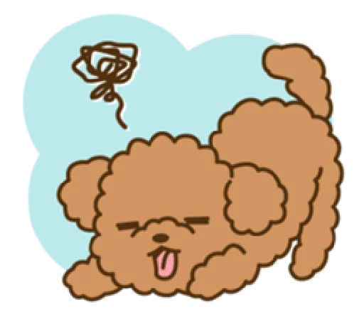 🥵 Стикер «happy poodle» для Telegram