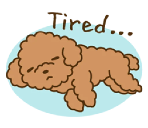 😓 Стикер «happy poodle» для Telegram