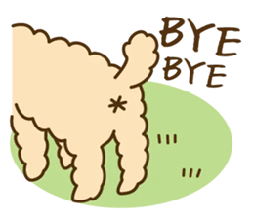 👋 Стикер «happy poodle» для Telegram