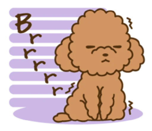 😬 Стикер «happy poodle» для Telegram