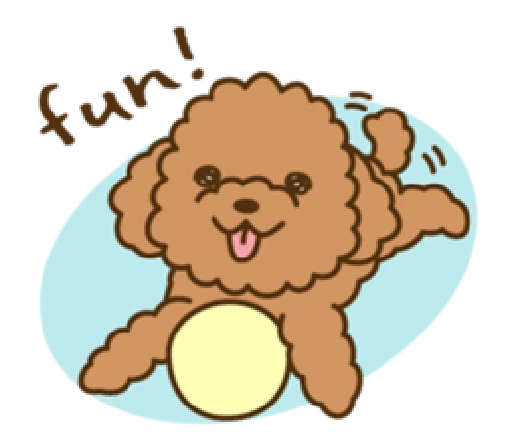 😄 Стикер «happy poodle» для Telegram